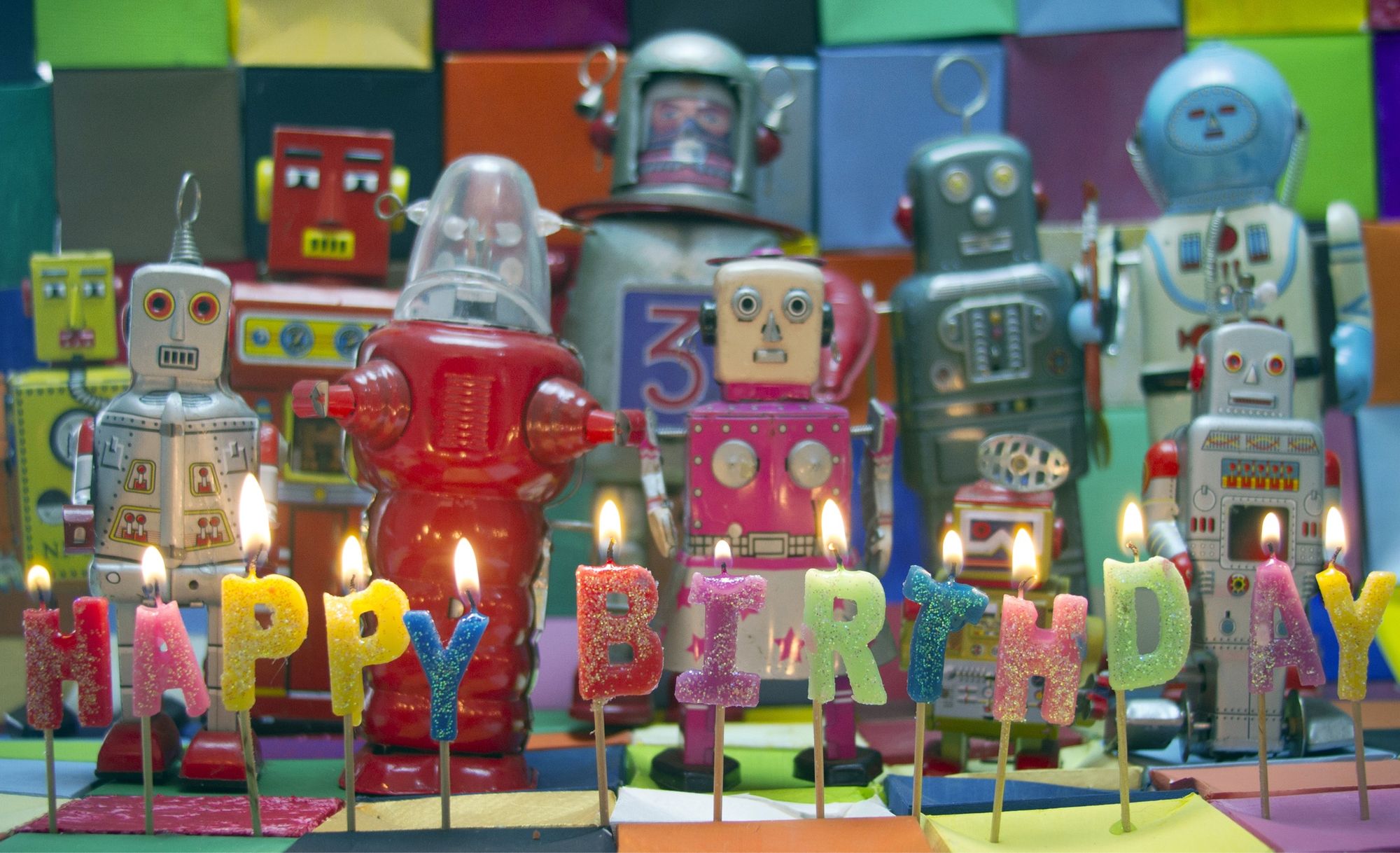 Robot 3rd Birthday | Three cakes for my nephew's 3rd birthda… | Flickr