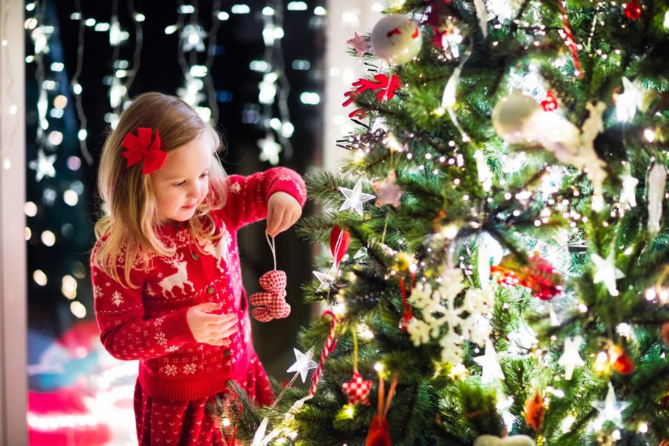 The Yule Red White & Green Whimsical Christmas Tree Topper Bow