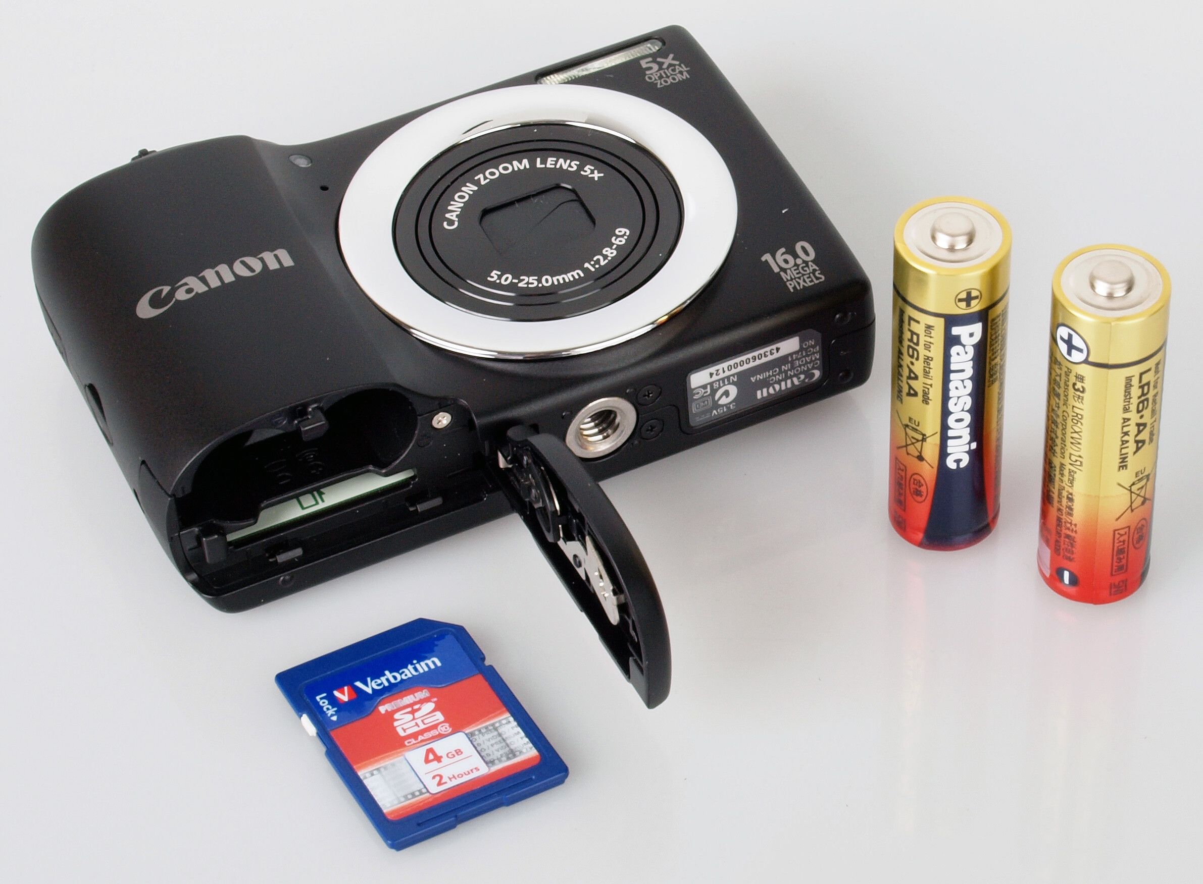 Highres Canon Powershot A810 Battery and Memory Card 1341313210