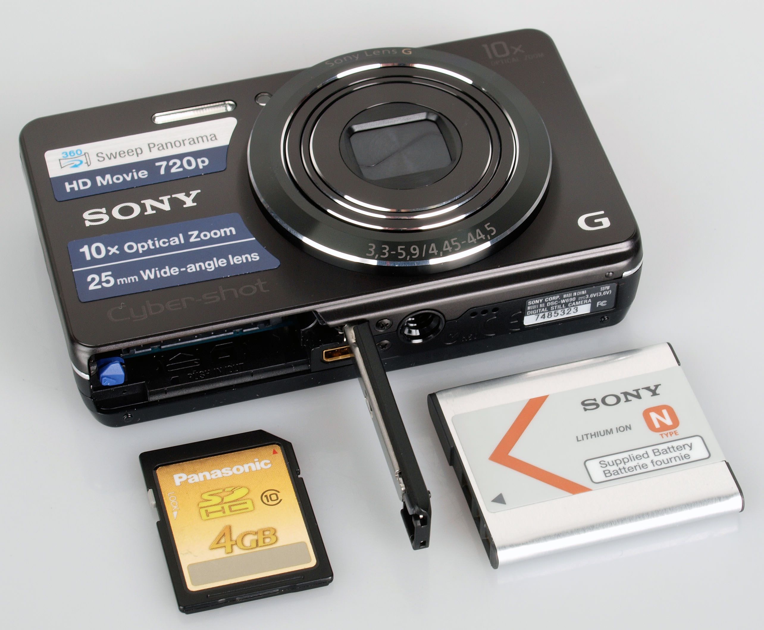 Highres Sony Cybershot Dsc W690 Battery and Memory Card 1343117341