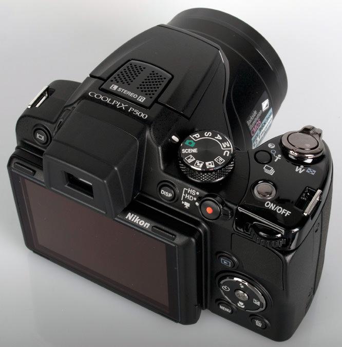 Nikon Coolpix P500 Digital Camera Review: Nikon Coolpix P500 top