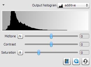 Plustek OpticFilm 120 Film Scanner Review: Positive slide histogram