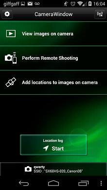 Canon Powershot SX60 HS Review: Canon Camera Window App