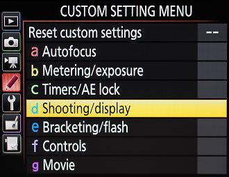 Nikon D7200 Review: Nikon D7200 Custom Settings Menu