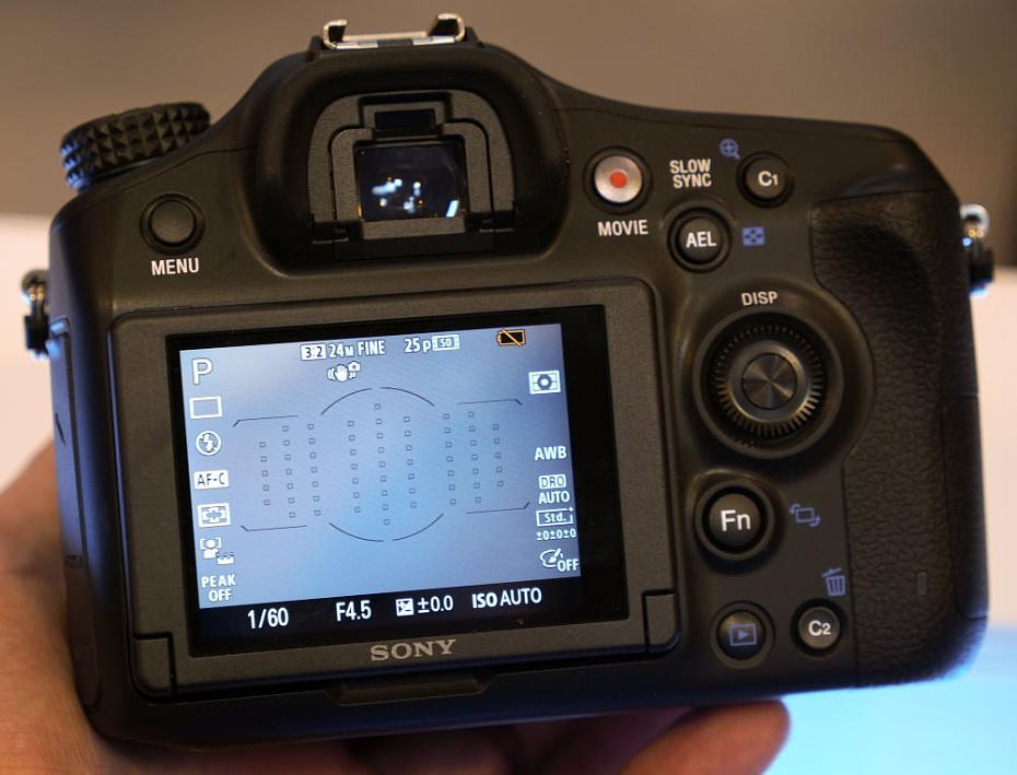 Sony Alpha SLT-A68 Review: Sony Alpha A68 Screen Focus Points