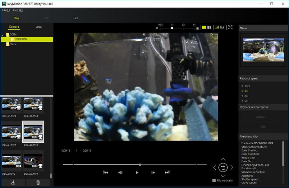 Nikon KeyMission 360 4K Review: Nikon Keymission 360 Desktop App