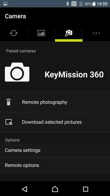 Nikon KeyMission 360 4K Review: Nikon Snapbridge 360 170 App Paired Camera