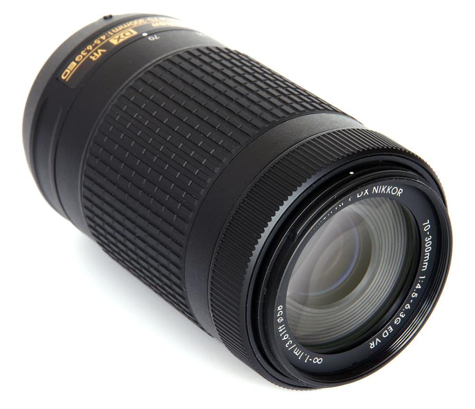 Nikon AF-P DX Nikkor 70-300mm f/4.5-6.3 G ED VR Review: Af P Nikkor 70 300mm Vr Front Oblique View