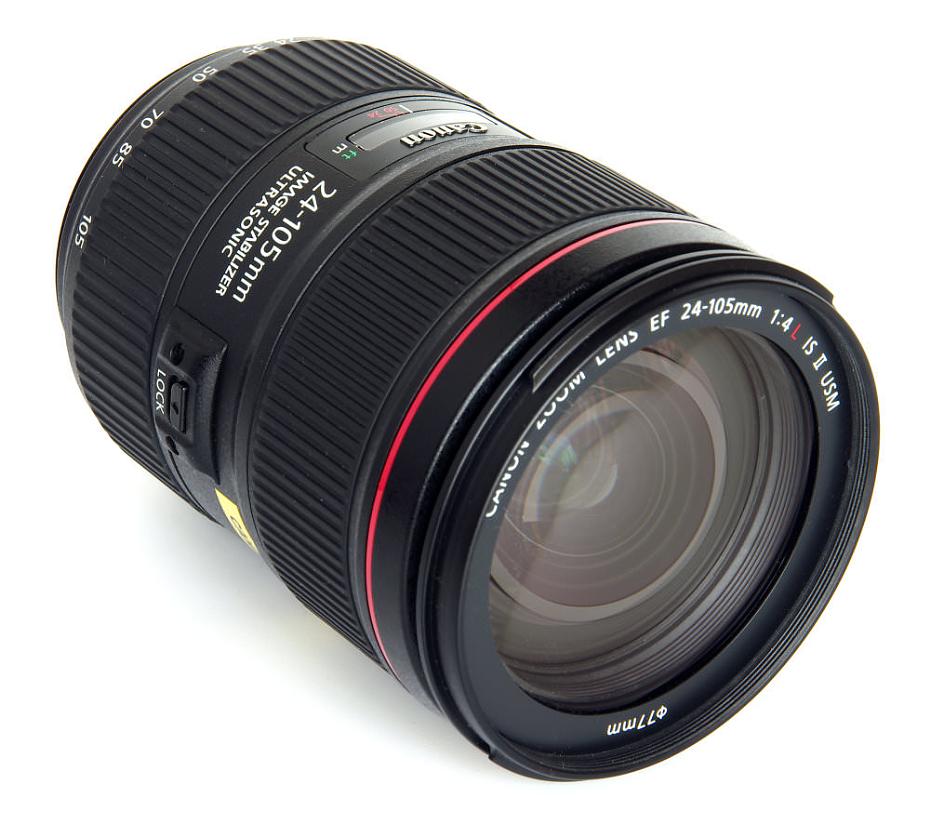 Canon EF 24-105mm f/4 IS II USM Lens Review : Canon Ef 24 105mm F4l Is Ii Usm Front Oblique View