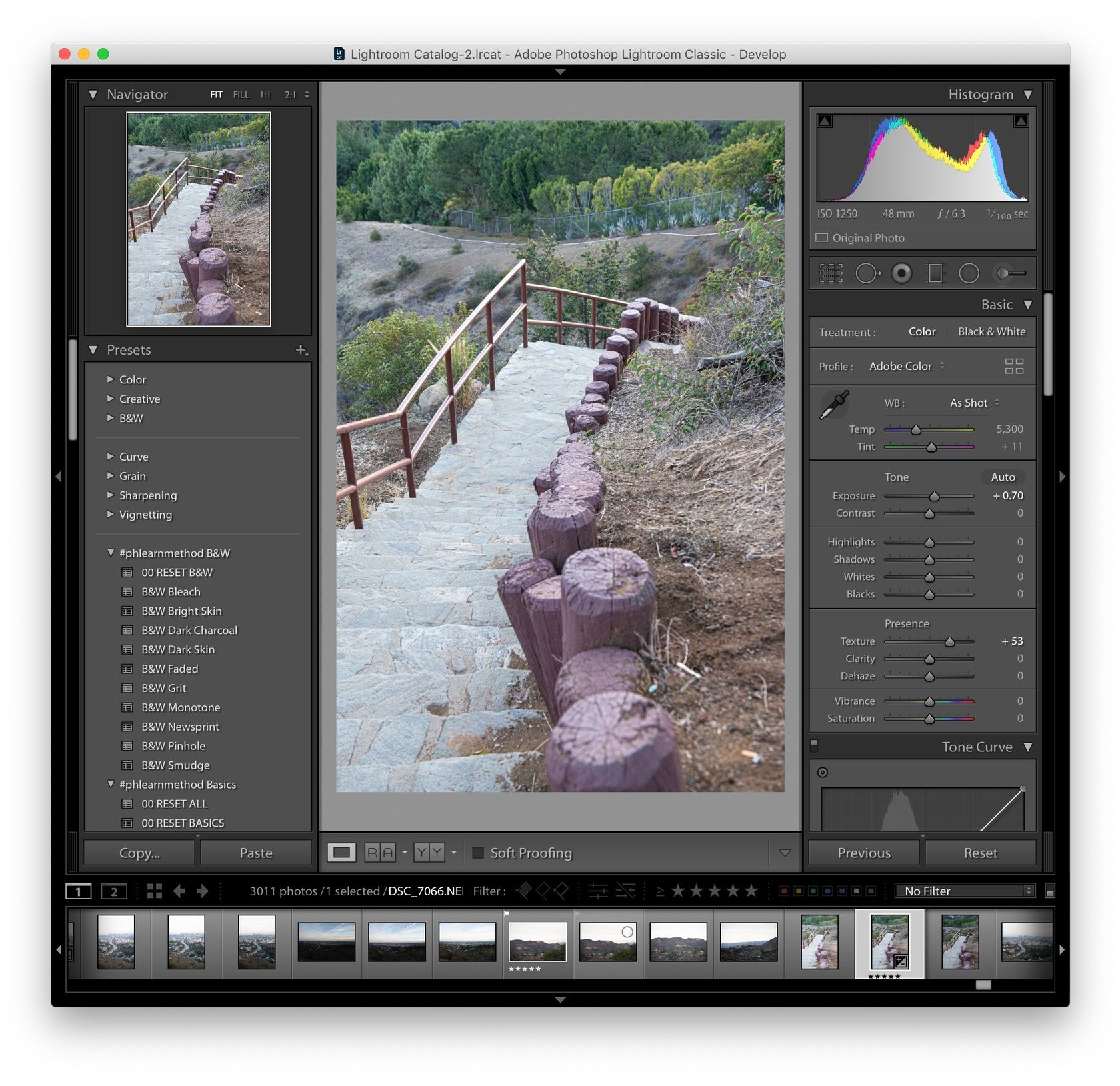 Texture slider in Lightroom