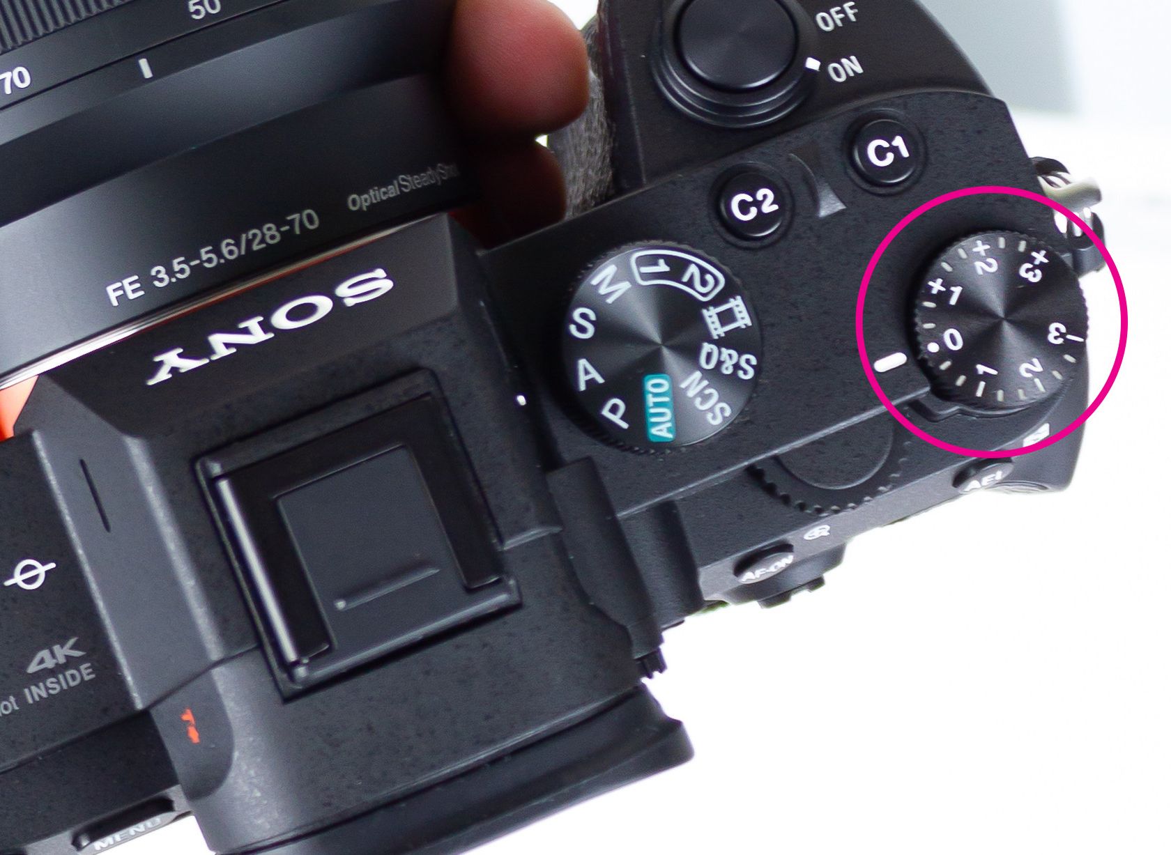 Exposure compensation on Sony