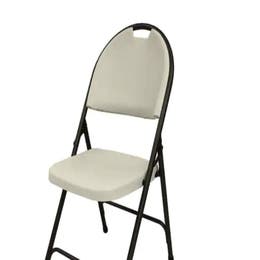 Plastic Seat Folding Chair in Earth Tan
