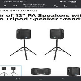 Loud Speakers w/ stands + Mic