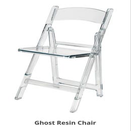 Clear Resin Folding Chairs