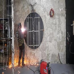 Live Welding Sparks Background Effect