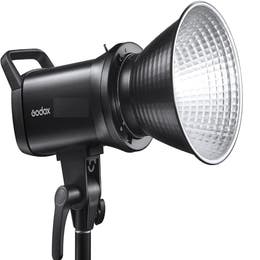 A 3 lights package, Continuous Godox with soft boxes.