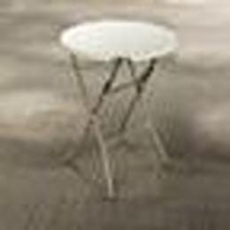 Round White Plastic folding Cocktail Table