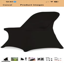 Black chair cover