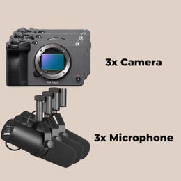3x Camera, 3x Microphone