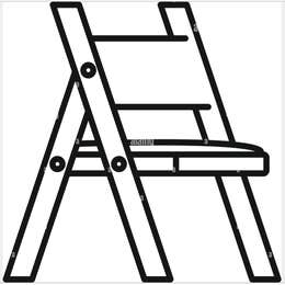 White Resin Folding Chair