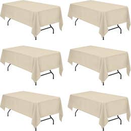 Beige Tablecloths - 6ft Rectangular 