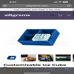 “FWP” Monogrammed Whiskey Ice Cubes in Glass Tumblers