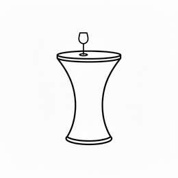 Cocktail Table w/ Black Linen