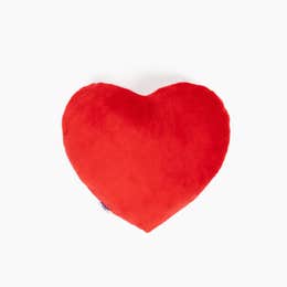 Soft Plush Heart Pillow - Red