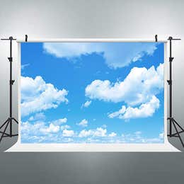 H Blue Sky White Cloud Backdrop