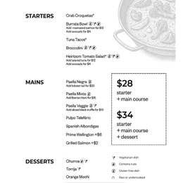 Starter + Main Course - Dessert