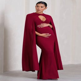 Burgundy Maternity Dress