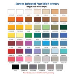 Seamless Paper Backdrop Inventory - photos