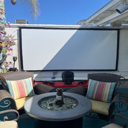 4K Projection system with 135” screens either indoors or outside or both.