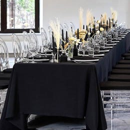 Black Polyester Tablecloths (6 ft Rectangle)