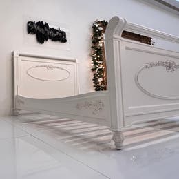 Girl’s Twin White Bed + Box Spring