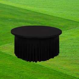 Spandex Round Table Cloth (Black)