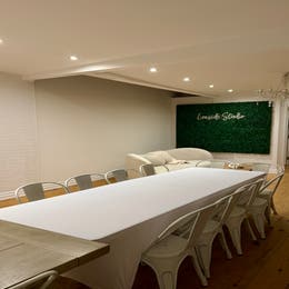 8 Ft Foldout Table with Tablecloth