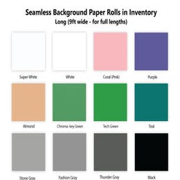 Seamless Paper Backdrop Inventory - photos