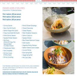 PASSED HORS D’OEUVRES