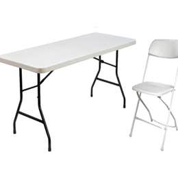 Tables and chairs for rent
