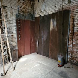 Rusted Barn corrugated metal roofing
