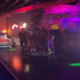 Lights, fog machines and Karaoke system