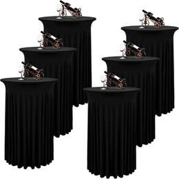 Tablecloths for 9 COCKTAIL Tables (Black)