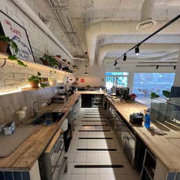 Servicio de barista disponible durante la filmación 