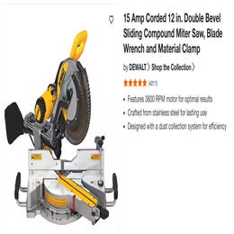 15 Amp Corded 12 in. Double Bevel Sliding Compound Miter Saw, Blade Wrench and Material Clamp