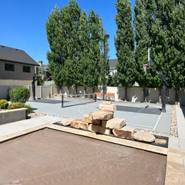 Backer ball pickle ball court