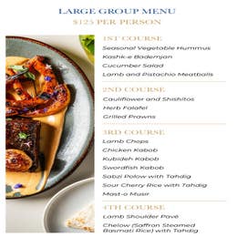 LARGE GROUP MENU $125 PER PERSON
