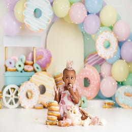 Donut Birthday Backdrop