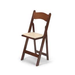 Padded wood folding chairs