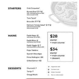 Starter + Main Course - Dessert